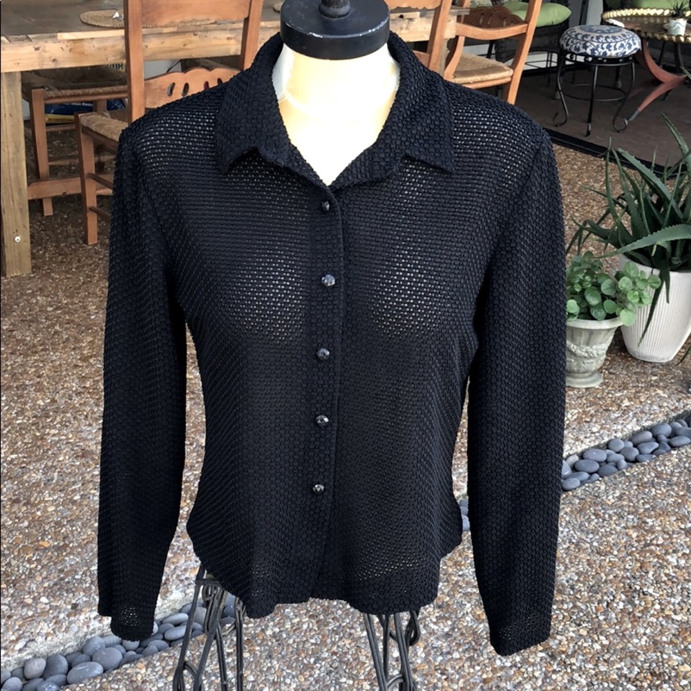 Black long sleeved top